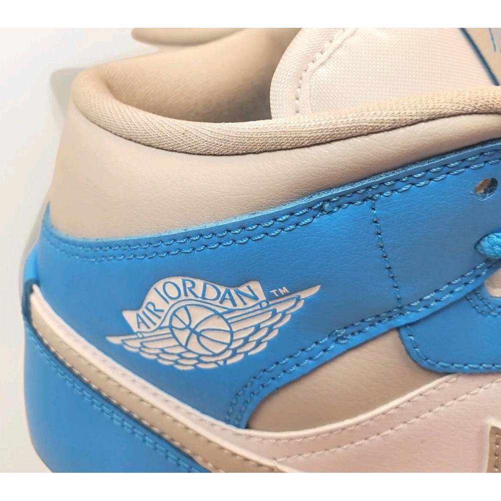 Nike Air Jordan 1 Mid Dark Powder Blue White Grey BQ6472-400 Women's Size 8.5 - Picture 6 of 12